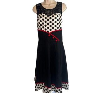 ⭐️2/$10  BBonline Dress 50s Red Black Rockabilly Retro Minnie Mouse Size 2XL